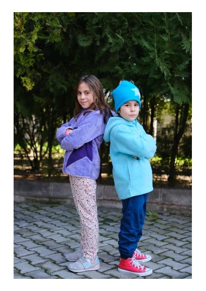 Lila Yıldız Wellsoft/polar Ceket