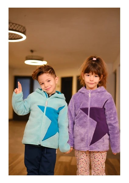 Lila Yıldız Wellsoft/polar Ceket modelleri