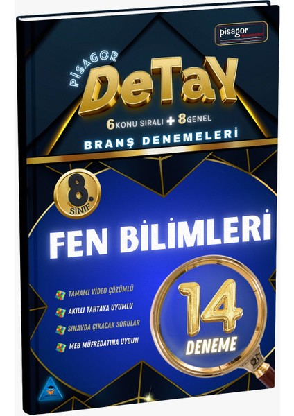 8. Sınıf Pisagor Detay 14'lü Fen Bilimleri Branş Denemeleri