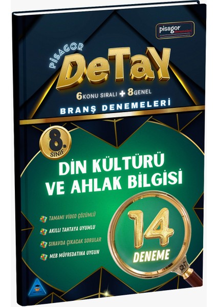 8. Sınıf Pisagor Detay 14'lü Din Kültürü ve Ahlak Bilgisi Branş Denemeleri