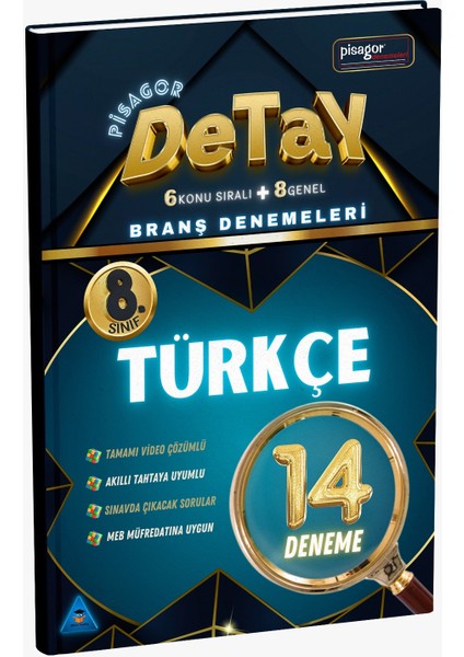 8. Sınıf Pisagor Detay 14'lü Türkçe Branş Denemeleri