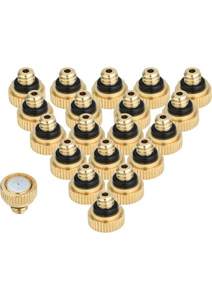 Soğutma Sistemi Için 60 Adet Pirinç Misting Nozulları 0.012 Inç (0.3 Mm) Su Püskürtme Nozulu Sprinkler Misting Soğutma (Yurt Dışından)