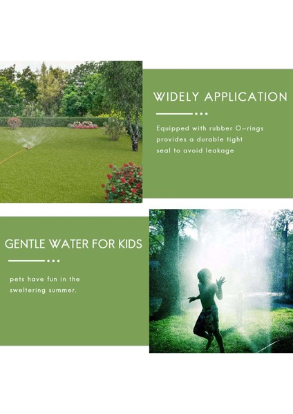 Metal Spot Yağmurlama Sistemi, 360 Derece Kare Daire Desenli Yağmurlama Sistemi Hortumu Sprinkler Kapsama Alanı 30FT'YE Kadar (Yurt Dışından) indirimleri