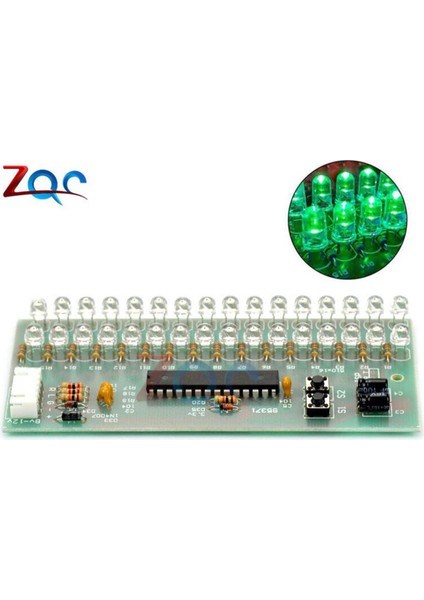 Ayarlanabilir Vu Metre Ses Seviyesi Göstergesi Amplifikatör Kartı Çift Kanallı 16 LED Mcu (Yurt Dışından)