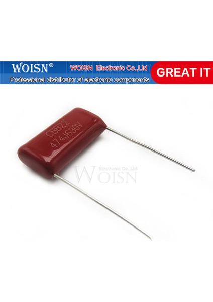 10 Adet CBB21 CBB22 Kapasitör 474J 0.47UF 470NF 630V474 Pin Aralığı: 20MM (Yurt Dışından)