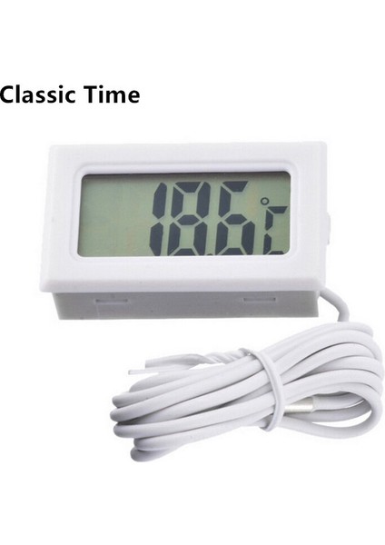Dijital Termometre Mini LCD Ekran Ölçer Buzdolapları Dondurucular Soğutucular Akvaryum Soğutucular Mini 1m Prob Enstrüman 1 Adet (Yurt Dışından)