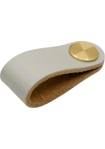 Çekmece Mobilya Kulpu Nordik Stil Minimalist Iskandinav Tip Suni Deri Pirinç Birleşimi