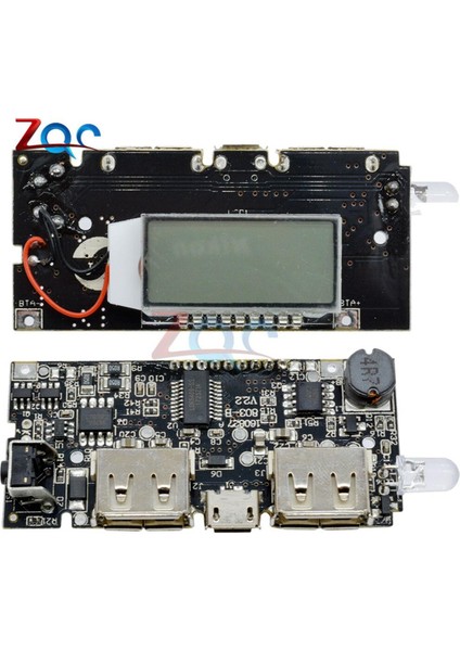LCD Ekran Çift USB 5 V 1A 2.1A 18650 Lityum Pil Şarj Cihazı Koruma Kartı Modülü Güç Bankası Için (Yurt Dışından)