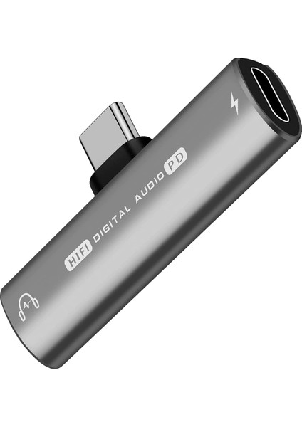 2'si 1 Arada Kulaklık Adaptörü, USB C'den 3,5 Mm'ye Ses ve Şarj Adaptörü (Yurt Dışından)