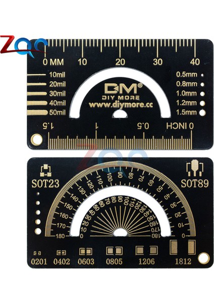 4cm 15CM 20CM 25CM Çok Fonksiyonlu Cetvel Ölçme Aracı Direnç Kondansatör Çip Ic Smd Diyot Transistör Paketi 180 Derece (Yurt Dışından)