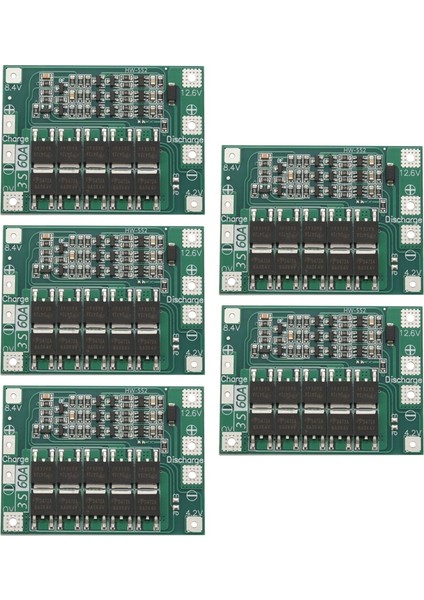 5x 3s 60A Bms Kartı 11.1V 12.6V 18650 Li-Ion Lityum Koruma Levhası Geliştirilmiş Versiyon (Yurt Dışından) fiyatları
