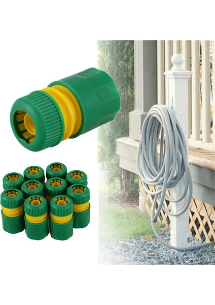 Hortum Konnektörü-30 x 1/2 Inç Hızlı Bağlantı Adaptörü-Yeşil ve Sarı (Yurt Dışından)