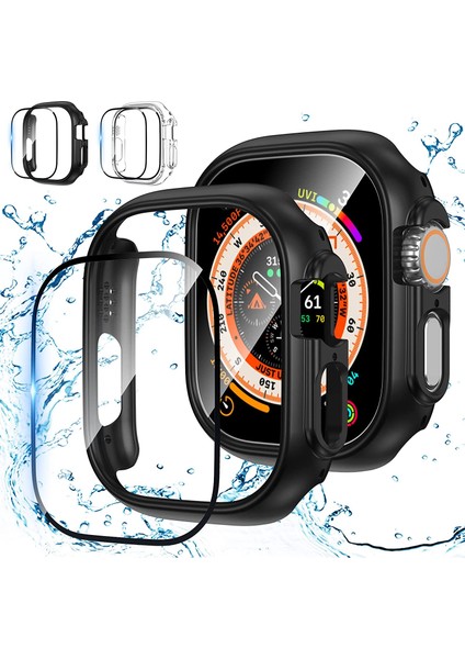 In 1 Kılıf Apple Watch Ultra 49MM Aksesuarları Buğu Önleyici Temperli Cam + Sert Pc Tampon Kapak Apple Watch Ekran Koruyucu (Yurt Dışından) fiyatları