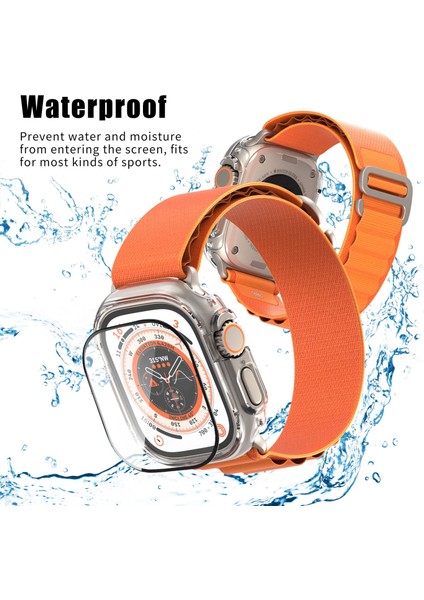In 1 Kılıf Apple Watch Ultra 49MM Aksesuarları Buğu Önleyici Temperli Cam + Sert Pc Tampon Kapak Apple Watch Ekran Koruyucu (Yurt Dışından) fırsatları