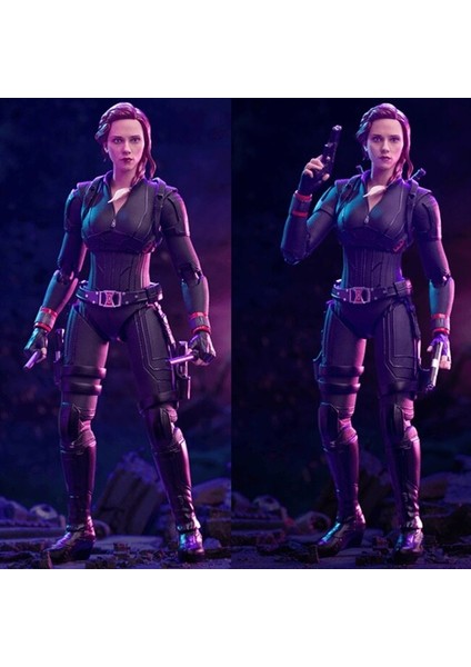 Orijinal Marvel Avengers Black Widow Mafsallı 1/7 LED Tabanlı Aksiyon Figürleri Oyuncaklar (Yurt Dışından)