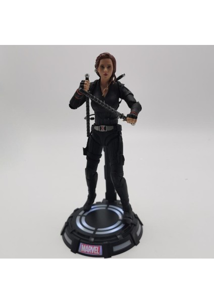 Orijinal Marvel Avengers Black Widow Mafsallı 1/7 LED Tabanlı Aksiyon Figürleri Oyuncaklar (Yurt Dışından)