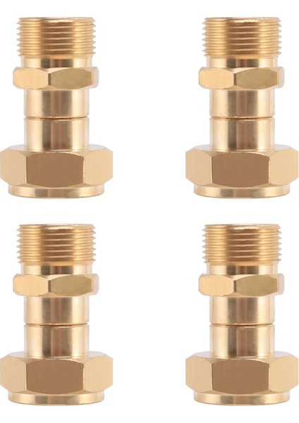 4x Basınçlı Yıkama Makinesi Döner Bağlantı, Bükülmez Hortum Bağlantısı, Bükülmez Metrik M22 14MM Bağlantı, 3000 Psi (Yurt Dışından)