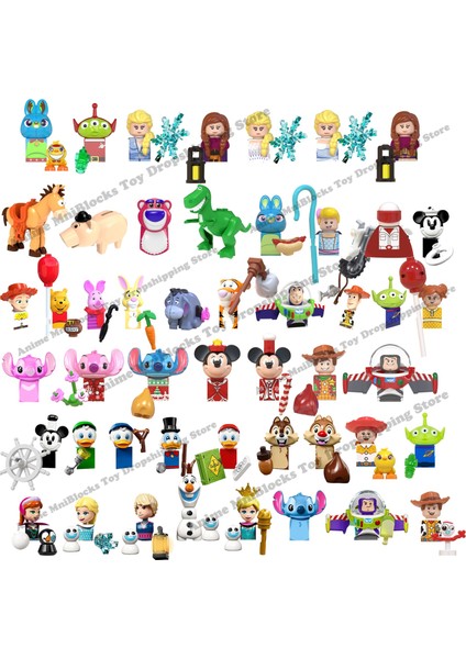 Disney Mini Aksiyon Oyuncak Figürler Yapı Taşları Karikatür Bebek Oyuncak Hikayesi Mickey Mouse Winnie The Pooh Dondurulmuş Dikiş Donald Duck (Yurt Dışından)