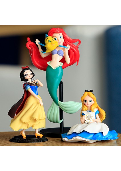 Disney Denizkızı Alice Kar Beyaz Ariel Prenses Aksiyon Figürleri Heykelcik 10-20 cm Pvc Model Çocuk Hediyeler Oyuncak (Yurt Dışından)
