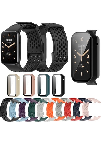 Pc Kasa + Cam Tam Kılıf Kapak Mi Band 7 Pro Kayış Aksesuarları Mi 7 Pro Için Akıllı Yedek Bileklik Bilezik Kordonlu Saat (Yurt Dışından) indirimleri
