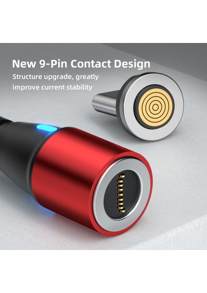 Aufu USB Manyetik Şarj Kablosu Xiaomi Samsung Için Hızlı Şarj Mikro USB Tip C Telefon Şarj Cihazı Veri Kablosu Mikro USB Tip C (Yurt Dışından)