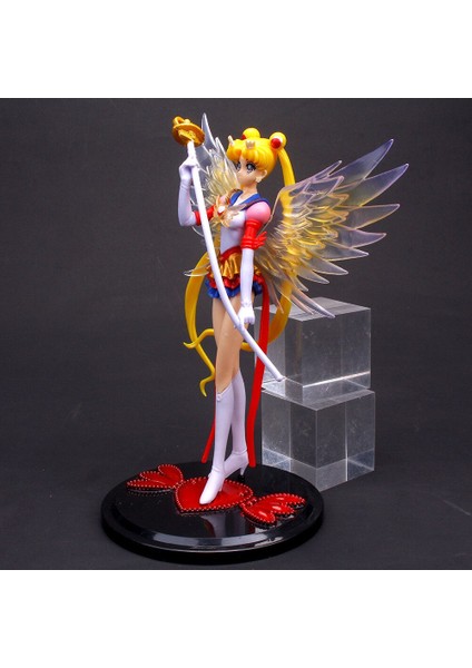 Sailor Moon Karikatür Anime Karakter Sailor Moon Aksiyon Bebek Kanatları Bebek Kek Süsleme Koleksiyon Modeli Kız Çocuk Hediye Oyuncaklar (Yurt Dışından) modelleri
