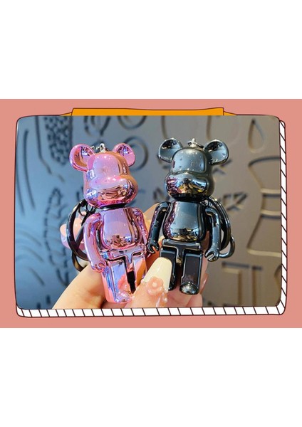 Bearbrick Ayı @brick Aksiyon Figürleri Blok Ayı Pvc Model Figürleri Dıy Anahtarlık Boya Bebek Oyuncakları (Yurt Dışından)