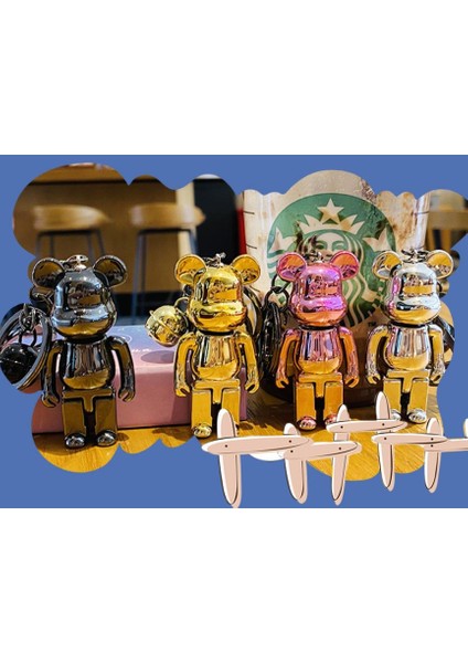 Bearbrick Ayı @brick Aksiyon Figürleri Blok Ayı Pvc Model Figürleri Dıy Anahtarlık Boya Bebek Oyuncakları (Yurt Dışından) fiyatları