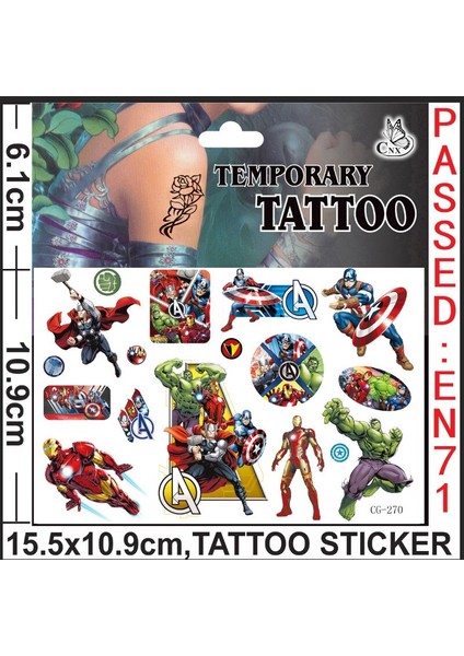 Rastgele 1 Parça Marvel Avengers Dövme Çıkartmalar Aksiyon Figürü Karikatür Demir Adam Oyuncaklar Doğum Günü Yılbaşı Hediyeleri Erkekler Kızlar Için (Yurt Dışından)