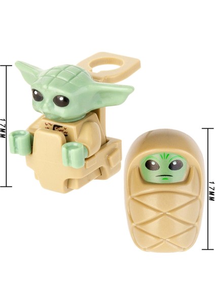 Uyumlu Genç Çocuk Bebek Yoda Grogu Yapı Taşları Mini Aksiyon Figürü Oyuncakları (Yurt Dışından)