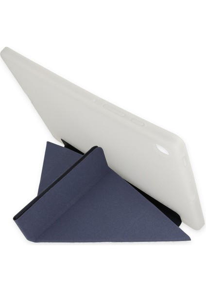 Apple iPad Air 4 A2316 A2324 A2325 A2072 10.9 Inç Uyumlu Kılıf Y Smart Cover Standlı Uyku Modlu Kalem Yerli Mars Kapak Lacivert