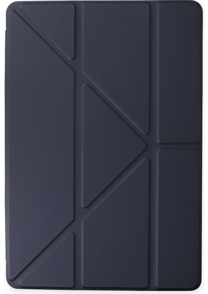 Apple iPad Air 4 A2316 A2324 A2325 A2072 10.9 Inç Uyumlu Kılıf Y Smart Cover Standlı Uyku Modlu Kalem Yerli Mars Kapak Lacivert