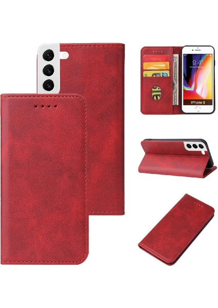 Samsung Galaxy S24 Artı Tam Koruma Deri Folio Flip Case (Yurt Dışından)
