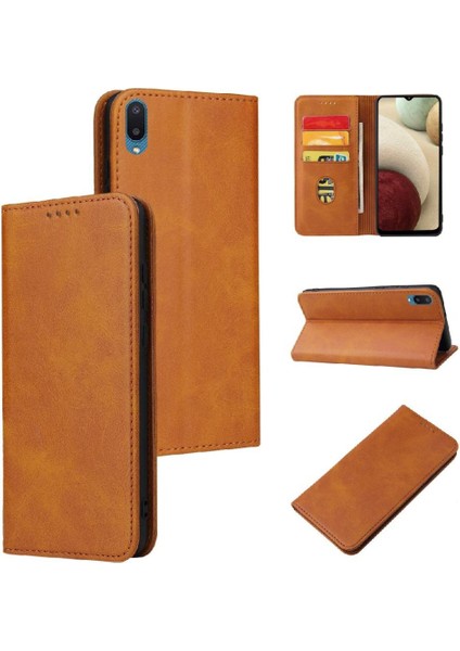 Samsung Galaxy A02/M02 Deri Folio Flip Case Tam Koruma (Yurt Dışından)