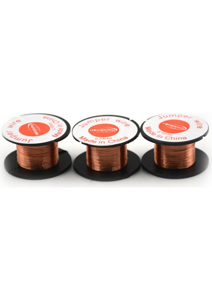 Foot Koltuk Leı 3 Rulo Mıknatıslı Tel Awg Ölçer Emaye Bakır Bobin Sargı 0.1mm (Yurt Dışından)