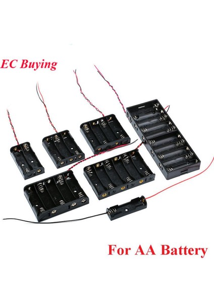 Aa Boyutu Güç Pil Saklama Kutusu Kutu Tutucu 1 2 3 4 6 8 Yuvaları ile Konteyner Çantası Dıy Standart Piller Şarj Droship (Yurt Dışından)