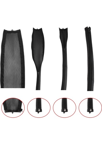 DROPSHIP1M Fermuarlı Kablo Kılıfı Esnek Naylon Tel Kablo Yönetimi Organizatör Tel Kordon Gizleyici Koruma Siyah Beyaz Gri (Yurt Dışından) fırsatları