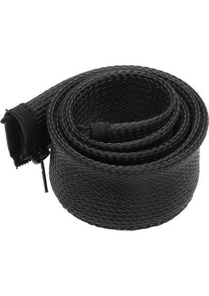 DROPSHIP1M Fermuarlı Kablo Kılıfı Esnek Naylon Tel Kablo Yönetimi Organizatör Tel Kordon Gizleyici Koruma Siyah Beyaz Gri (Yurt Dışından) indirimleri