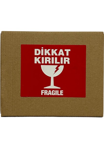 100X100 250 Sarım Dikkat Kırılır (Fragile) Etiketi