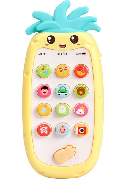 Simüle Cep Telefonu Iki Dilli Müzikal LED Ananas Şekli Çocuklar Eğitici Oyuncaklar Çocuklar Için Hediye Sarı (Yurt Dışından) fiyatları
