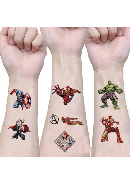 Marvel Demir Adam Hulk Dövme Sticke Rastgele 1 Adet Aksiyon Figürü Disney Örümcek Adam Karikatür Çocuk Kız Noel Doğum Günü Hediyesi (Yurt Dışından)