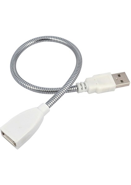 USB Uzatma Kablosu Erkek Kadın Uzatma Kablosu LED Işık Adaptör Kablosu Metal Esnek Tüp Için USB Işık Lamba Ampul Aksesuarı (Yurt Dışından)