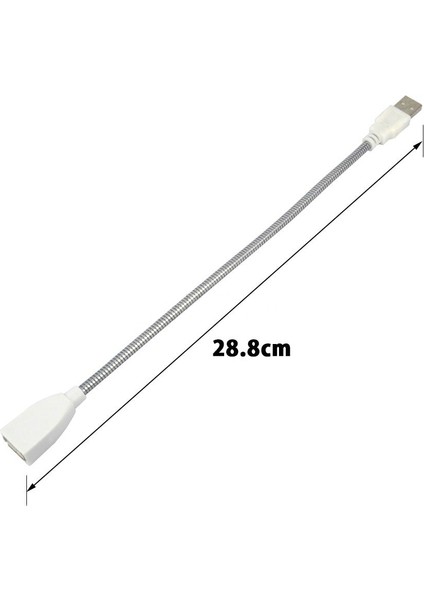 USB Uzatma Kablosu Erkek Kadın Uzatma Kablosu LED Işık Adaptör Kablosu Metal Esnek Tüp Için USB Işık Lamba Ampul Aksesuarı (Yurt Dışından)
