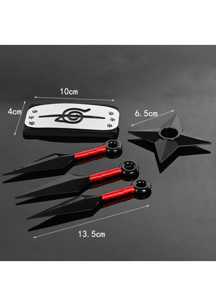 Naruto Şekil Cosplay Akatsuki Uchiha Itachi Kolye Kafa Bandı Alın Koruma Dart Kafa Kolye Takım Elbise (Yurt Dışından)