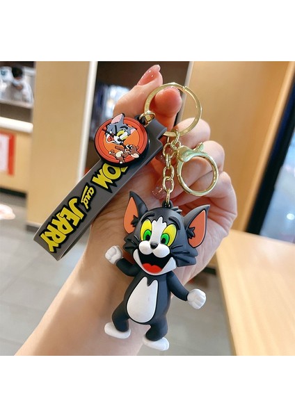 Tom ve Jerry Anime Karikatür Süs Anahtarlık Araba Anahtarı Çanta Kolye Sevimli Kedi ve Fare Aksiyon Bebek Koleksiyon Çocuklar Hediye (Yurt Dışından) fırsatları