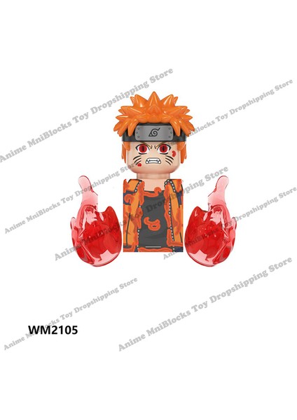WM6105 WM6106 WM6107 WM6108 WM6109 Naruto Blokları Anime Tuğla Sasuke Kakashi Mini Aksiyon Oyuncak Figürler Oyuncaklar Çocuklar Hediyeler Birleştirin (Yurt Dışından)