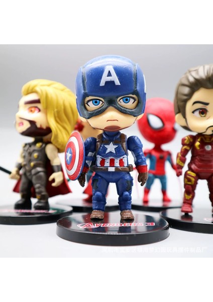 6 Adet Mini Karikatür Avengers Örümcek Adam Kaptan Amerika Bebek Ekran Kalıp Çocuklar Biblo (Yurt Dışından) indirimleri