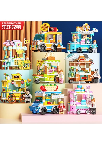 Disney Evi Yapı Taşları Mini Şehir Mağaza Binası Sokak Görünümü Snack Sokak Çocuk Oyuncakları Erkek ve Kız Hediyeleri (Yurt Dışından) modelleri