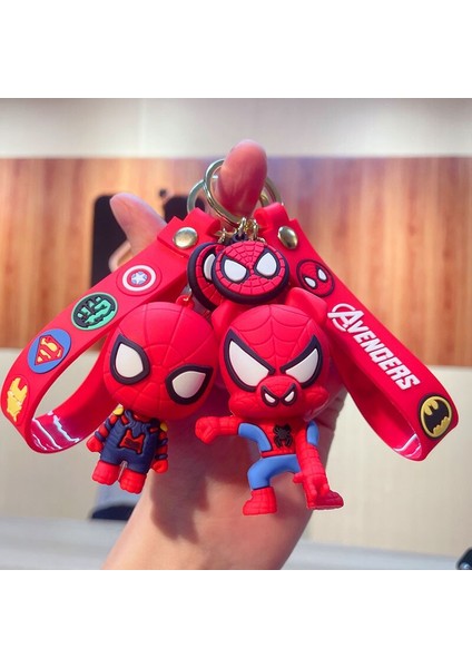Disney Marvel Karikatür Örümcek Adam Kolye Anahtarlık Anahtarlık Anime Aksiyon Figürleri Koleksiyon Model Oyuncaklar Çocuklar Için Takı Hediyeler (Yurt Dışından)