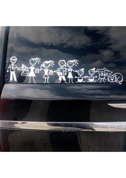 Diy Karikatür Aile Araba Çıkartmaları, Araba Pencere Tampon Vinil Komik Çıkartmaları Etiket, Yüzlerce Rakam Isteğe Bağlı, Baba Anne Oğul Evcil Hayvanlar (Yurt Dışından) indirimleri